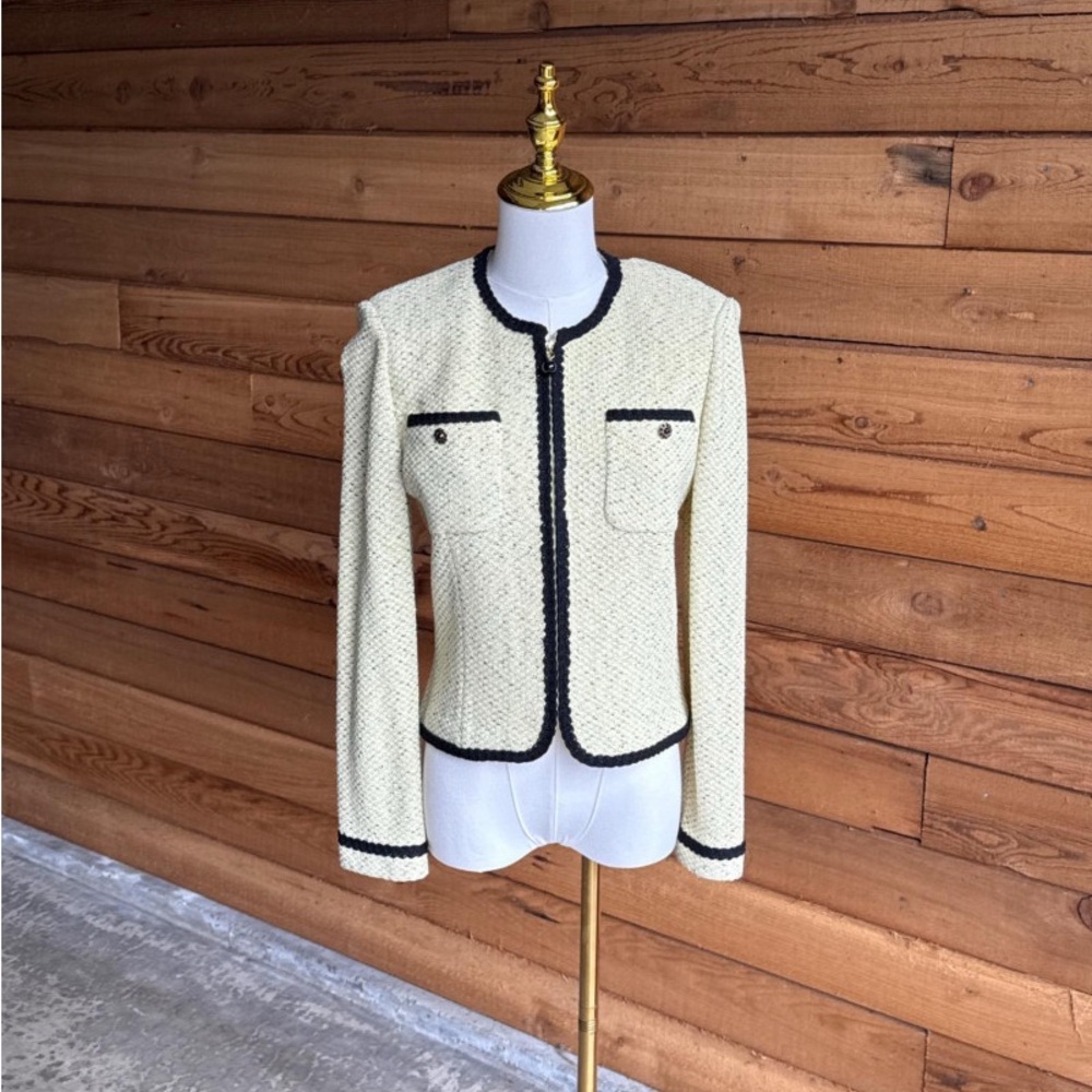 ST JOHN Yellow & Black Boucle Jacket *NWT $950- Sz 2